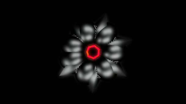 Абстрактна Захоплююча Різнокольорова Квіткова Анімація — стокове відео