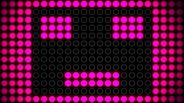 Abstraktes Rosa Lächeln Led Display — Stockvideo