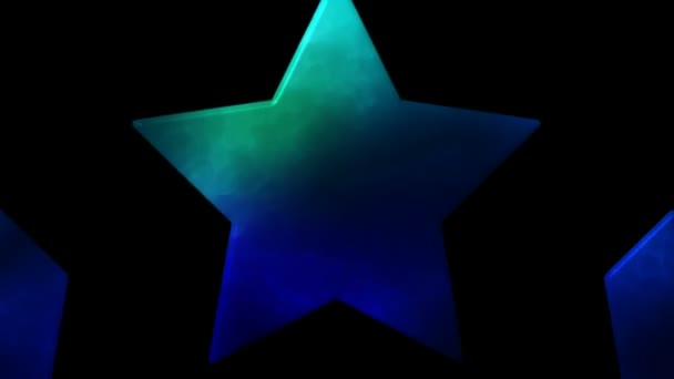 抽象的な魅惑的なアニメーションの星の運動 — ストック動画