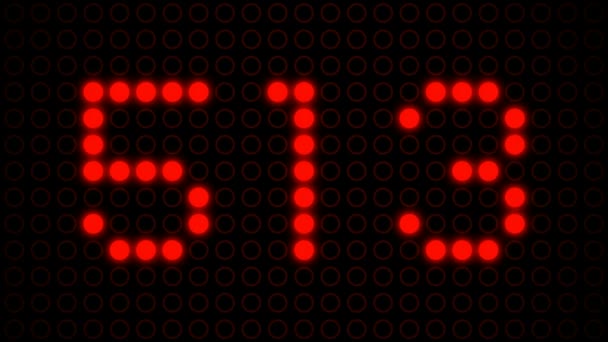 Abstract Random Countdown Led Display — Stock Video