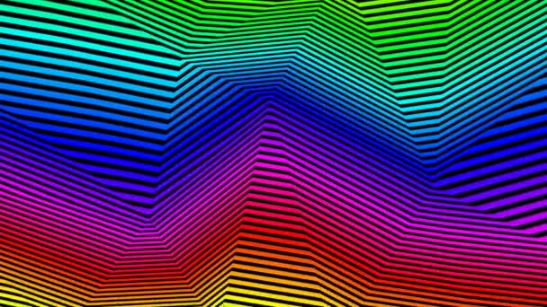 Abstract Fascinating Colorful Lines Animation — Stock Video