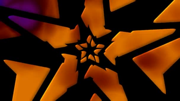 Abstrakt Och Fascinerande Animation Stjärna Rörelse — Stockvideo