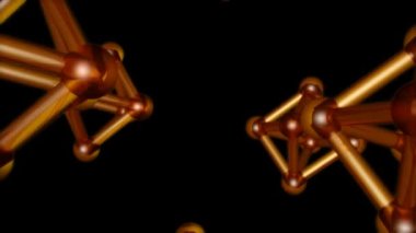 Kesintisiz döngü atom dizi animasyon arka planlar renkli. Loopable yüksek çözünürlüklü moleküler hareket grafik öğeleri.