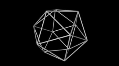 Loopable yüksek çözünürlüklü siyah beyaz atom dizi hareketli grafik arka planları. Sorunsuz tek renkli moleküler animasyon elemanları döngü.