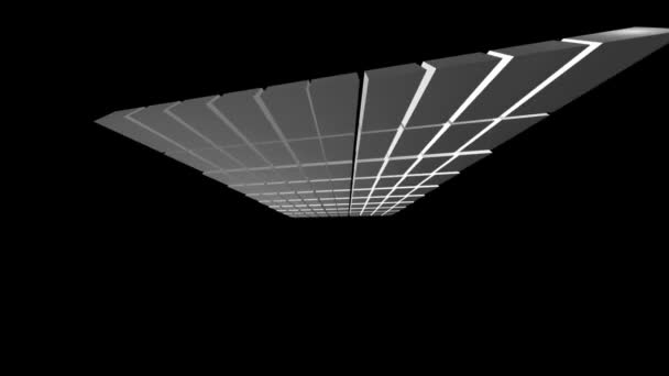 Boucle sans couture noir et blanc données code mouvement arrière-plans graphiques. Loopable animation de code mate échelle de gris .