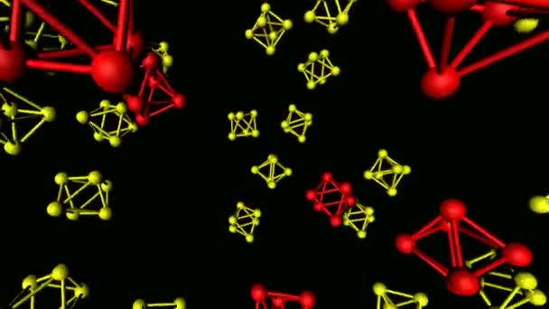 Elementos Gráficos Movimiento Matriz Átomos Cromadepto Circular Looping Inconsútil Alta — Vídeo de stock