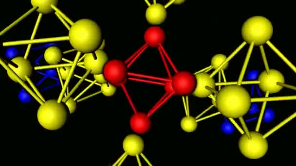 Elementi Grafici Movimento Matrice Atomica Profondità Cromatica Loop Looping Senza — Video Stock