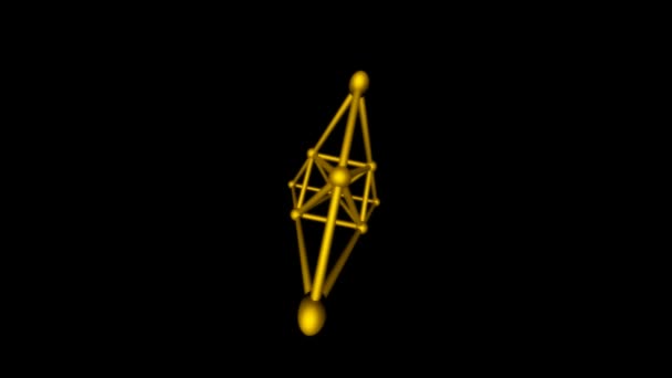シームレスなループは 原子配列のアニメーションの背景色 単発の高精細分子モーション グラフィック要素 — ストック動画