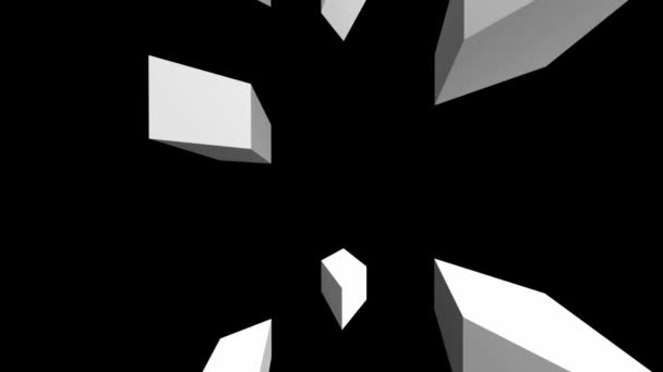 Boucle sans couture noir et blanc données code mouvement arrière-plans graphiques. Loopable animation de code mate échelle de gris .