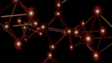 Kesintisiz döngü atom dizi animasyon arka planlar renkli. Loopable yüksek çözünürlüklü moleküler hareket grafik öğeleri.