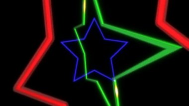 Sorunsuz yıldız şekli hareket grafik elemanları döngü. Loopable yüksek çözünürlüklü Çokgen video arka planlar.
