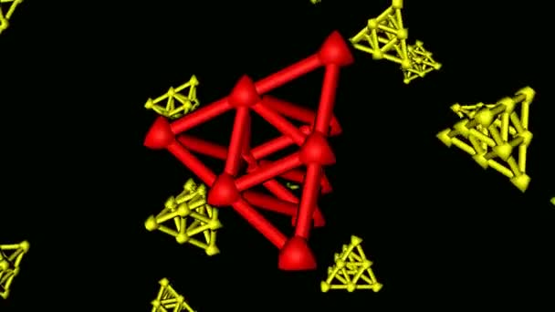 Elementi Grafici Movimento Matrice Atomica Profondità Cromatica Loop Looping Senza — Video Stock