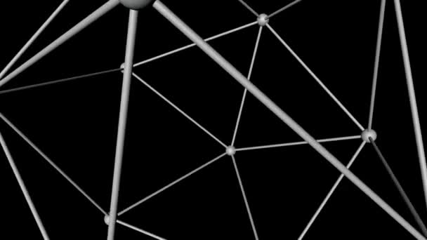 Loopable High Definition Black White Atom Array Motion Graphic Backgrounds — Vídeo de Stock