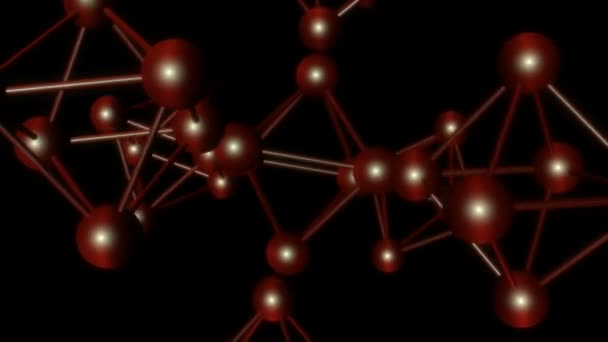 Looping Sömlös Färgade Atom Array Animation Bakgrunder Loopable Molekylär Rörelse — Stockvideo