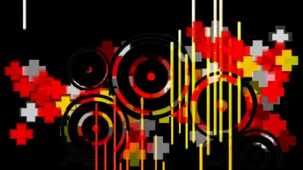 Fondos Animación Vectorial Digital Abstracta Loopable Looping Inconsútil Forma Retro — Vídeos de Stock