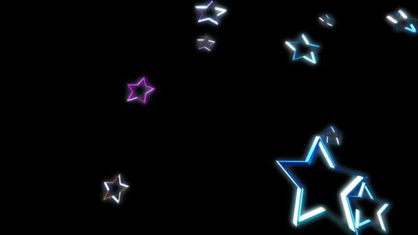 Boucle sans couture en forme d'étoile éléments graphiques de mouvement. Fond vidéo polygone haute définition bouclable .