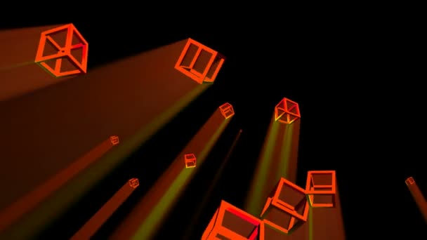 Boucle sans couture couleur contour boîte mouvement éléments graphiques. Arrière-plans d'animation Loopable cube edge .