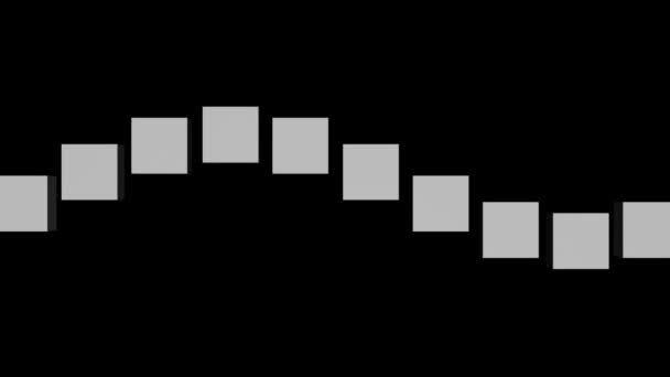 Цикл Плавный Черно Белый Код Движения Графических Фонов Мультипликация Мата — стоковое видео