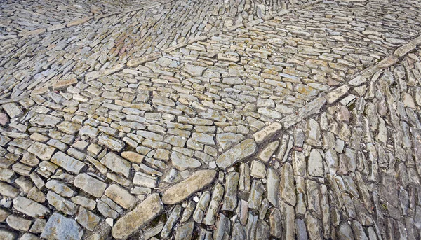 Textured Cobblestone Floor Ways Village Serralunga Alba Piedmont Northern Italy — Stock Photo, Image