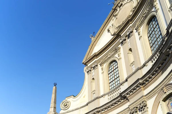 Částečně Pohled Průčelí Vigevano Katedrála Nortern Itálie Lombardie Bult Století — Stock fotografie