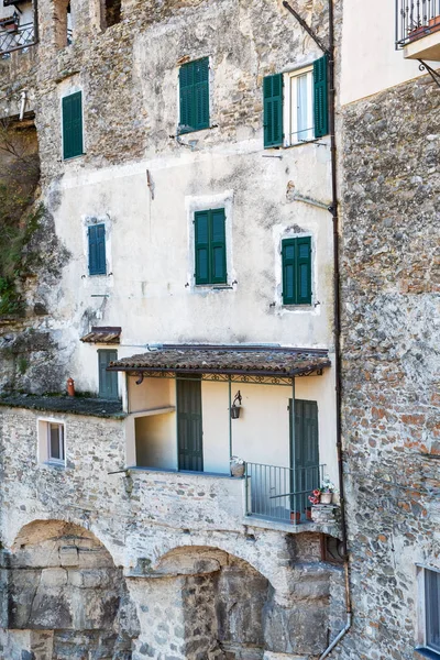 Veduta Del Centro Storico Del Piccolo Borgo Dolceacqua Regione Ligure — Foto Stock