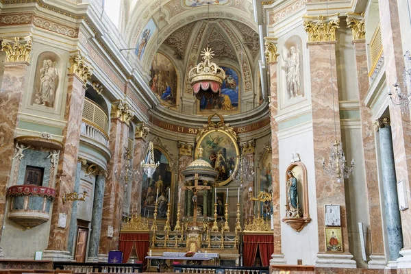 Internal View San Bartolomeo Church Apse Small Village Vignale Monferrato — Stock Photo, Image