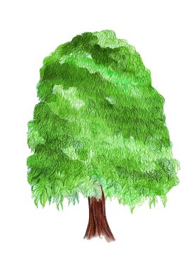 El bir ağaç dallanma karga ile çizimi