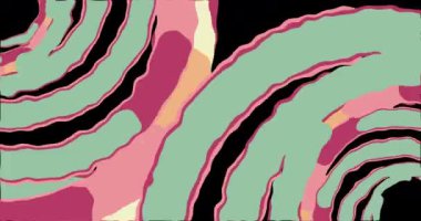 siyah arka plan üzerinde renkli sarmal görüntü