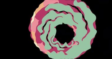 siyah arka plan üzerinde renkli sarmal görüntü