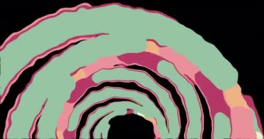 siyah arka plan üzerinde renkli sarmal görüntü