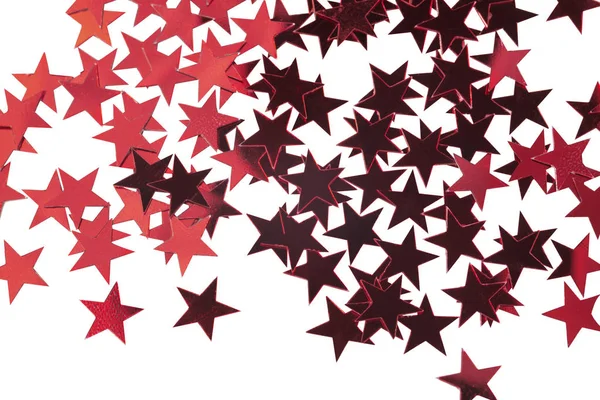 Beyaz Arka Plan Soyut Form Üst Görünümünde Kırmızı Siyah Yıldız — Stok fotoğraf
