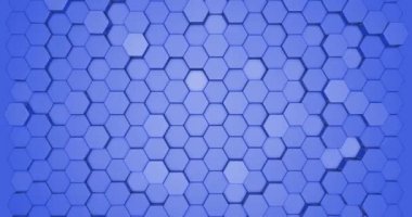 Trendy retro renklerde beşgen şekiller şeklinde Soyut 3d arka plan animasyon.