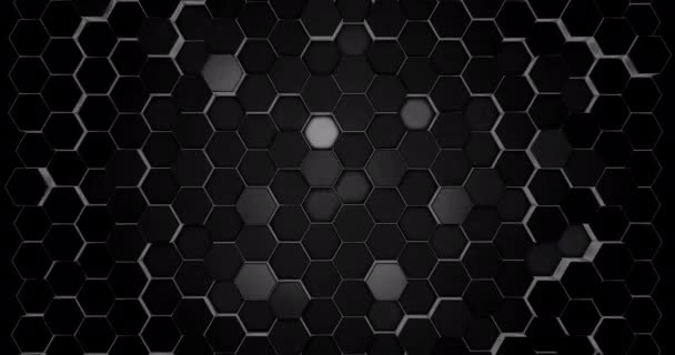 Animation abstraite de fond 3d sous la forme de formes pentagonales aux couleurs rétro tendance .