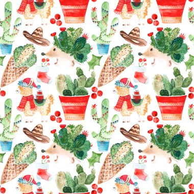 farklı saksı bitkileri desen arka plan 