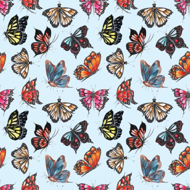 farklı kelebekler desen arka plan 