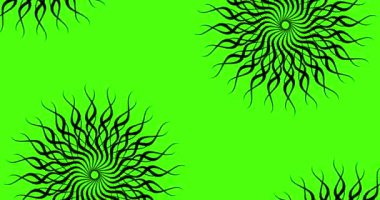 yeşil arka plan üzerinde hareket eden soyut form