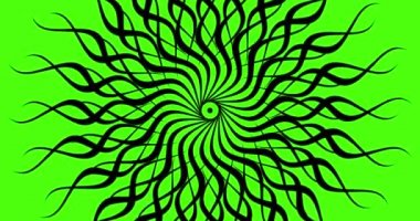 yeşil arka plan üzerinde hareket eden soyut form