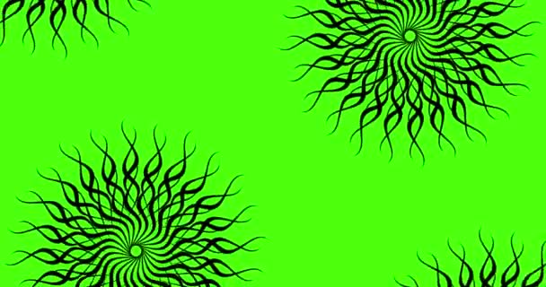 抽象形式在绿色背景上移动 — 图库视频影像