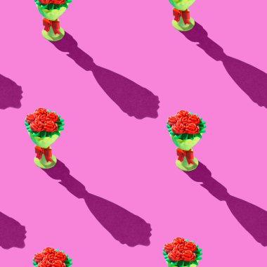 Çiçek buketleriyle kusursuz desenlerin çizimi