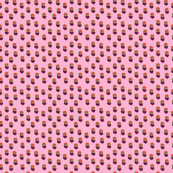 Illustration Des Nahtlosen Musters Mit Blumensträußen — Stockfoto