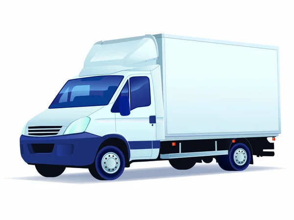 White Vector Truck Freight — Stock Vector