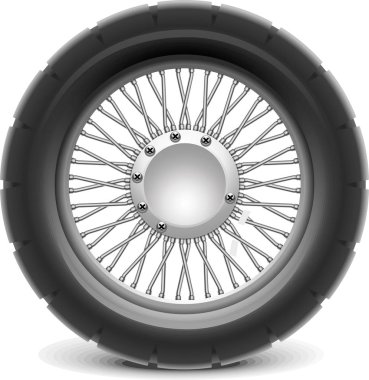 alaşım araba tekerlek lastiği ile ayrıntılı gösteren resim