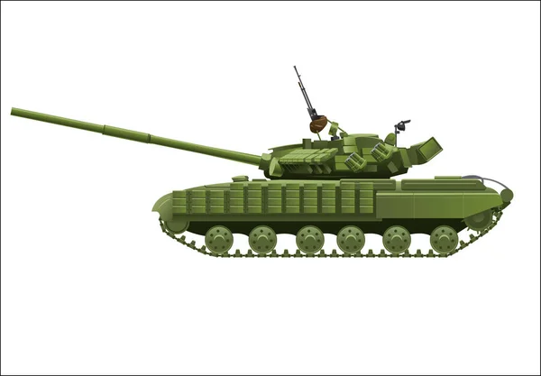 Tanque Militar Color Caqui Verde Color Protector Febrero Día Del — Archivo Imágenes Vectoriales