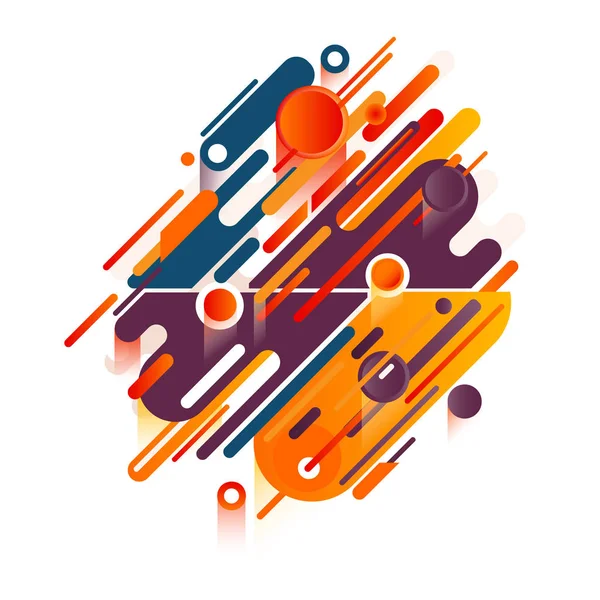 Yuvarlak şekiller ile Orijinal güzel kombinasyonu modern stil soyutlama