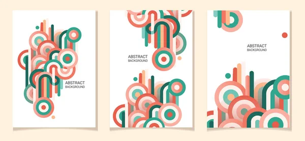 Abstrakte Kompositionen aus den abgerundeten Bändern, futuristische und moderne Farben — Stockvektor