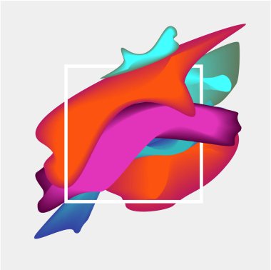 Sanat soyut arka plan. Renkli kabarık sıvı kapak tasarım afiş illüstrasyon