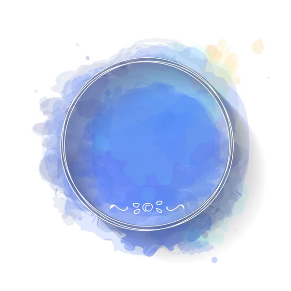 Suluboya arka plan ile minimalist beyaz çerçeve. Banner için şablon