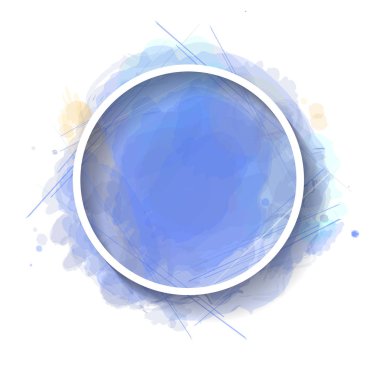 Suluboya arka planlı minimalist beyaz çerçeve