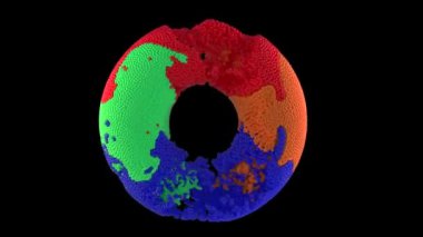 Parçacık soyutlaması, 3 boyutlu nesne, boya karışımı