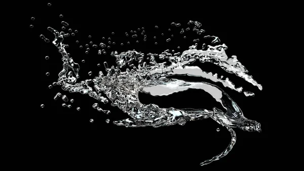 The stream of water, the circular motion, 3D, realistic picture. Royalty Free Stock Photos